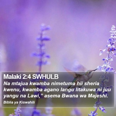 Malaki 2:4 SWHULB Bible Verse Image