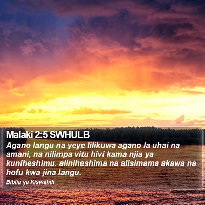 Malaki 2:5 SWHULB Bible Verse Image