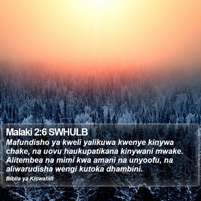 Malaki 2:6 SWHULB Bible Verse Image