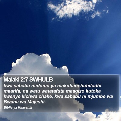 Malaki 2:7 SWHULB Bible Verse Image