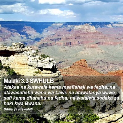 Malaki 3:3 SWHULB Bible Verse Image