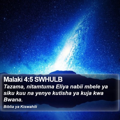 Malaki 4:5 SWHULB Bible Verse Image
