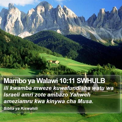 Mambo ya Walawi 10:11 SWHULB Bible Verse Image