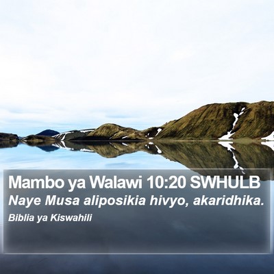 Mambo ya Walawi 10:20 SWHULB Bible Verse Image