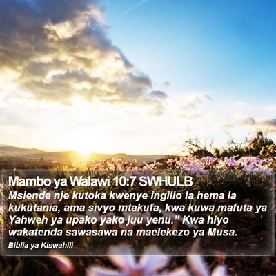 Mambo ya Walawi 10:7 SWHULB Bible Verse Image