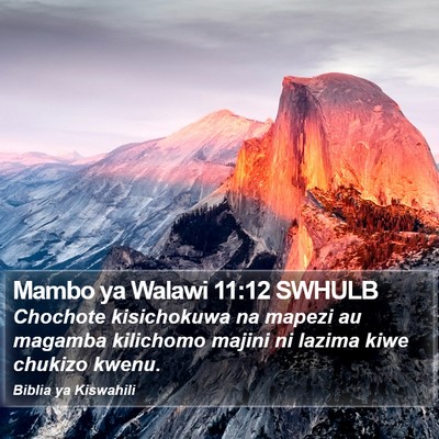 Mambo ya Walawi 11:12 SWHULB Bible Verse Image