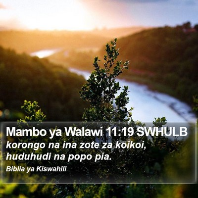 Mambo ya Walawi 11:19 SWHULB Bible Verse Image