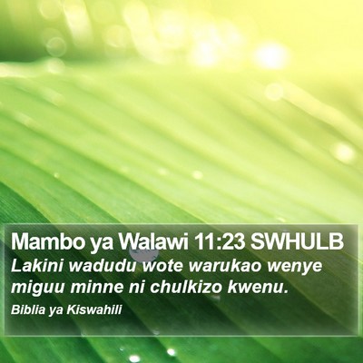 Mambo ya Walawi 11:23 SWHULB Bible Verse Image