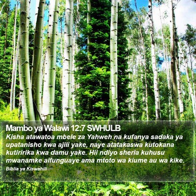 Mambo ya Walawi 12:7 SWHULB Bible Verse Image