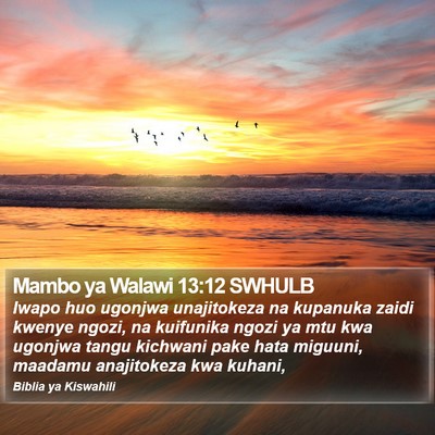Mambo ya Walawi 13:12 SWHULB Bible Verse Image