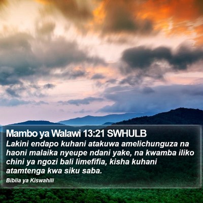Mambo ya Walawi 13:21 SWHULB Bible Verse Image