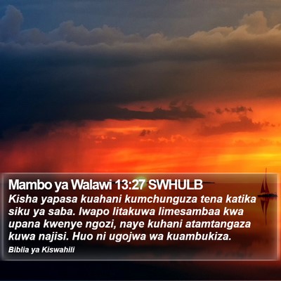 Mambo ya Walawi 13:27 SWHULB Bible Verse Image