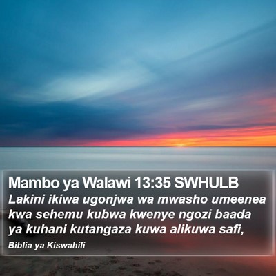 Mambo ya Walawi 13:35 SWHULB Bible Verse Image