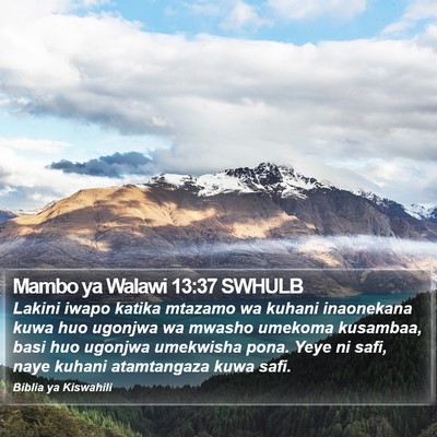 Mambo ya Walawi 13:37 SWHULB Bible Verse Image