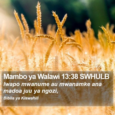 Mambo ya Walawi 13:38 SWHULB Bible Verse Image