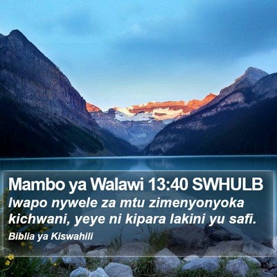 Mambo ya Walawi 13:40 SWHULB Bible Verse Image