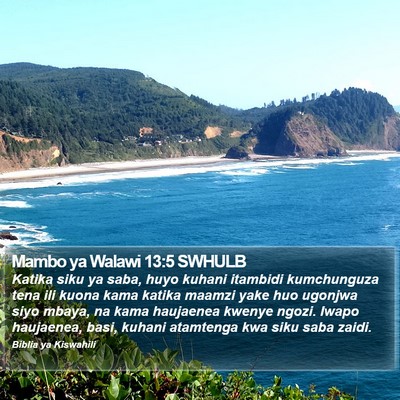 Mambo ya Walawi 13:5 SWHULB Bible Verse Image