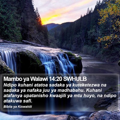Mambo ya Walawi 14:20 SWHULB Bible Verse Image