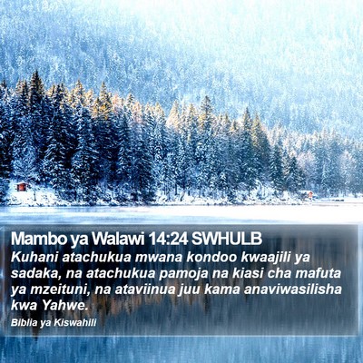 Mambo ya Walawi 14:24 SWHULB Bible Verse Image