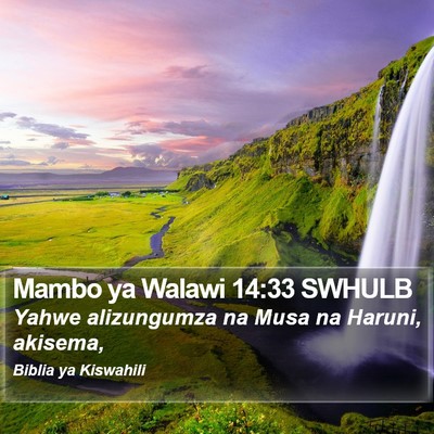 Mambo ya Walawi 14:33 SWHULB Bible Verse Image