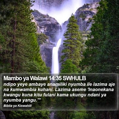 Mambo ya Walawi 14:35 SWHULB Bible Verse Image