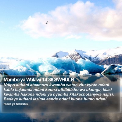 Mambo ya Walawi 14:36 SWHULB Bible Verse Image