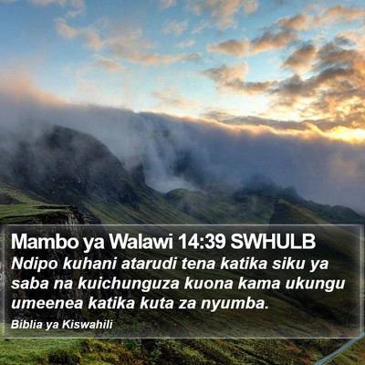 Mambo ya Walawi 14:39 SWHULB Bible Verse Image