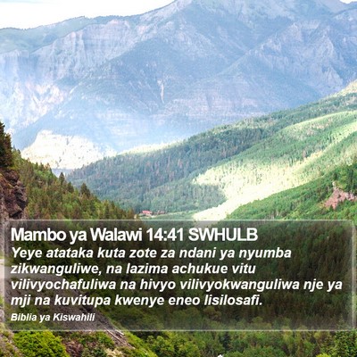 Mambo ya Walawi 14:41 SWHULB Bible Verse Image
