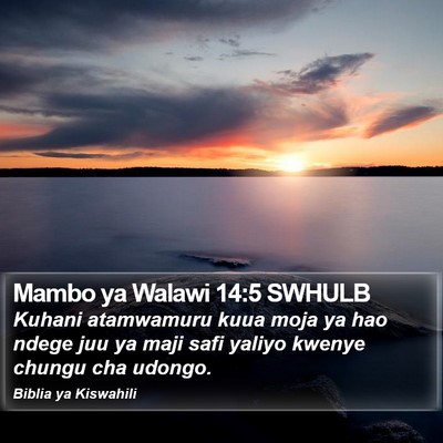 Mambo ya Walawi 14:5 SWHULB Bible Verse Image