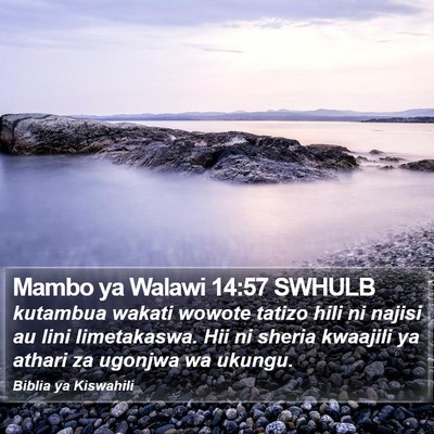 Mambo ya Walawi 14:57 SWHULB Bible Verse Image