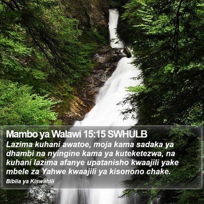Mambo ya Walawi 15:15 SWHULB Bible Verse Image