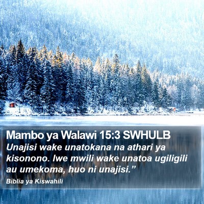 Mambo ya Walawi 15:3 SWHULB Bible Verse Image