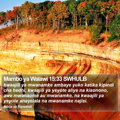 Mambo ya Walawi 15:33 SWHULB Bible Verse Image