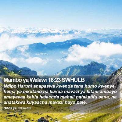 Mambo ya Walawi 16:23 SWHULB Bible Verse Image