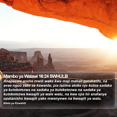 Mambo ya Walawi 16:24 SWHULB Bible Verse Image