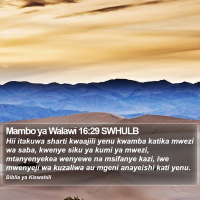 Mambo ya Walawi 16:29 SWHULB Bible Verse Image