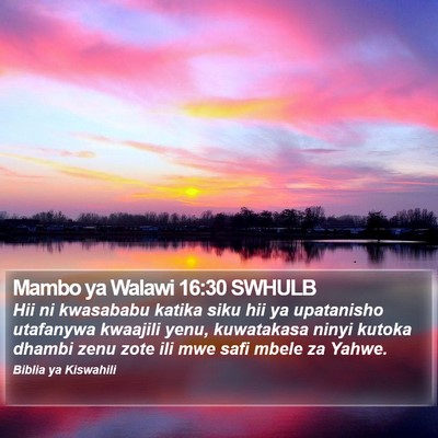 Mambo ya Walawi 16:30 SWHULB Bible Verse Image