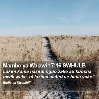 Mambo ya Walawi 17:16 SWHULB Bible Verse Image