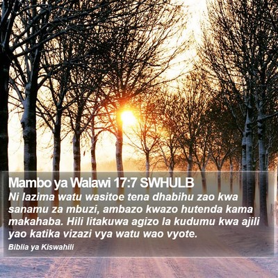 Mambo ya Walawi 17:7 SWHULB Bible Verse Image