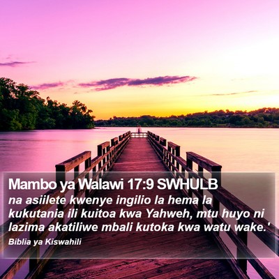 Mambo ya Walawi 17:9 SWHULB Bible Verse Image