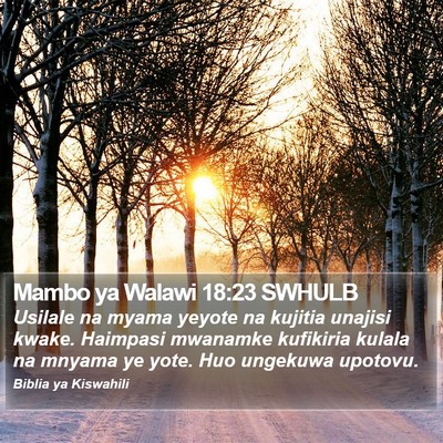 Mambo ya Walawi 18:23 SWHULB Bible Verse Image