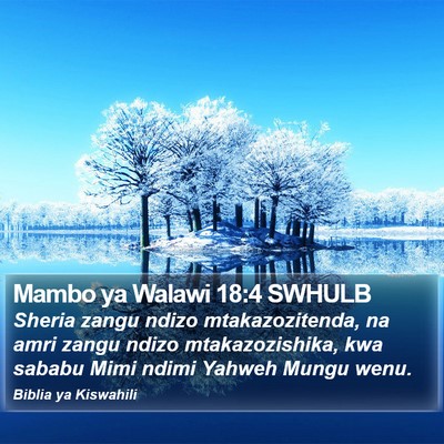 Mambo ya Walawi 18:4 SWHULB Bible Verse Image