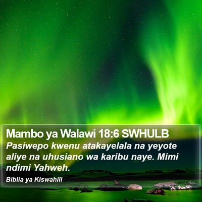 Mambo ya Walawi 18:6 SWHULB Bible Verse Image