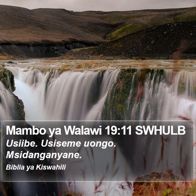 Mambo ya Walawi 19:11 SWHULB Bible Verse Image