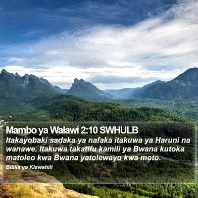 Mambo ya Walawi 2:10 SWHULB Bible Verse Image