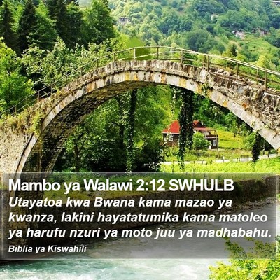 Mambo ya Walawi 2:12 SWHULB Bible Verse Image