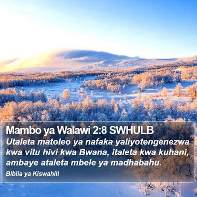 Mambo ya Walawi 2:8 SWHULB Bible Verse Image