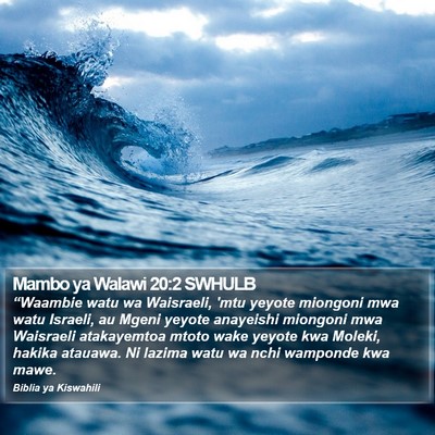 Mambo ya Walawi 20:2 SWHULB Bible Verse Image
