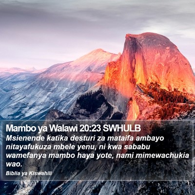 Mambo ya Walawi 20:23 SWHULB Bible Verse Image