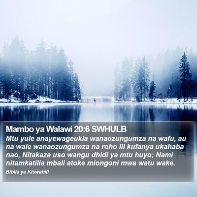 Mambo ya Walawi 20:6 SWHULB Bible Verse Image